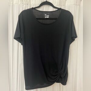 Old Navy athletic ruched black short sleeved top